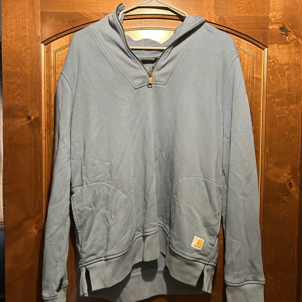 Carhartt Light Blue Half-Zip Sweatshirt